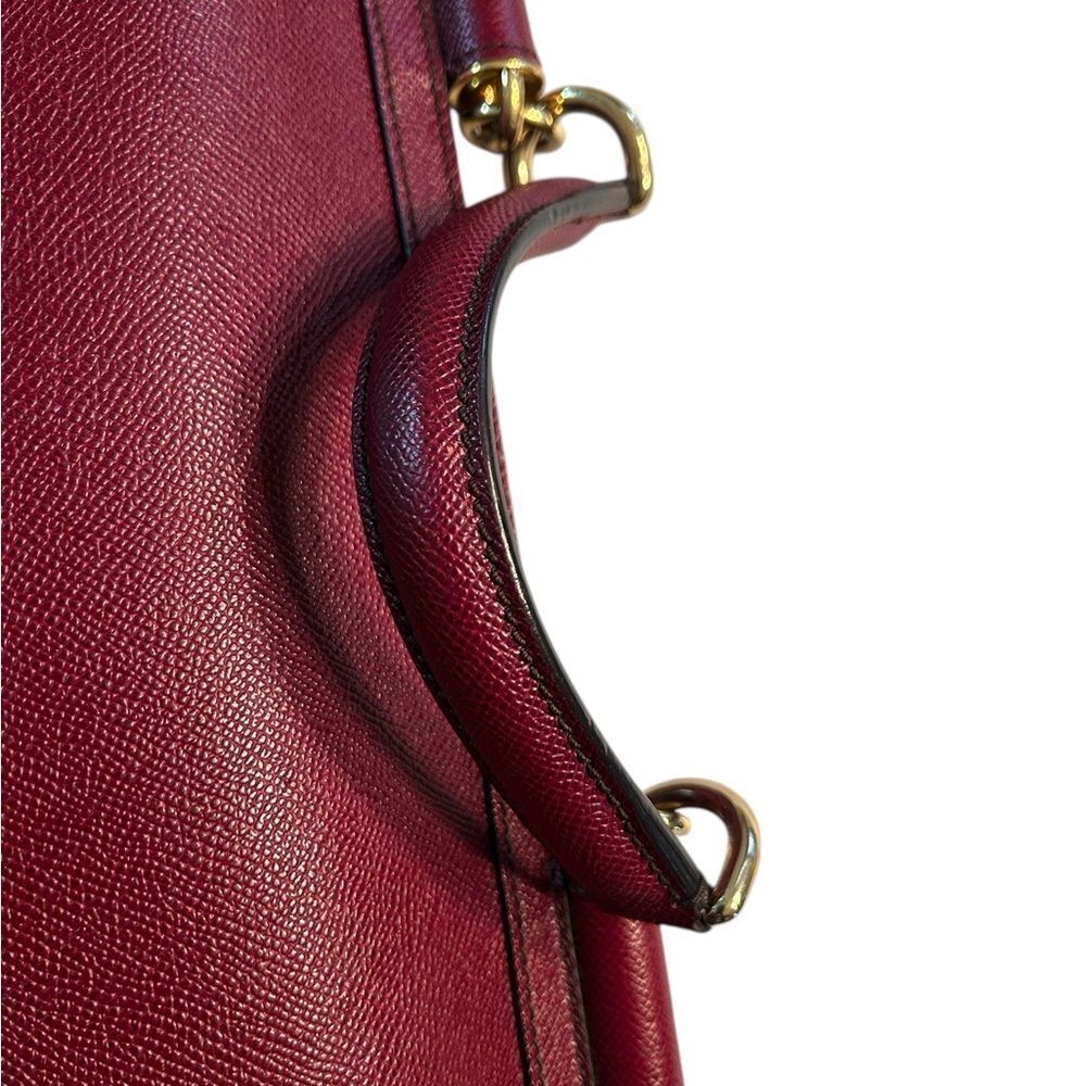 Authentic Dolce & Gabbana Sicily Burgundy Leather Tote - Picture 4 of 16